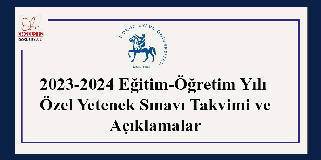 2023-2024 Eğitim Öğretim Yılı Özel Yetenek Sınavı Takvimi Ve ...